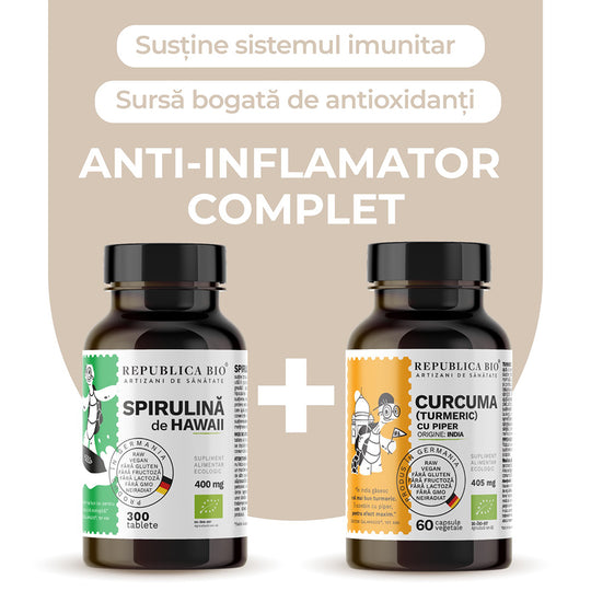ANTI-INFLAMATOR Complet, pachet promotional, BIO, RAW, VEGAN, ecologic